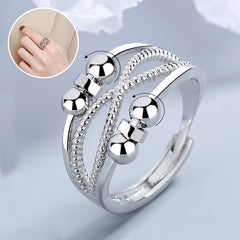 Rotatable Open-Design Double-Layer Ring for Women