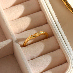 European & American Stainless Steel Bamboo Ring