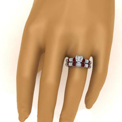 Heart-Shaped Diamond Statement Ringement Fashion Set Ring With Heart Shaped Diamonds