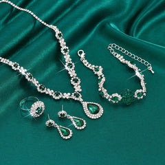 Jewelry Set Bracelet Earrings Necklace And Ringfour-piece Set